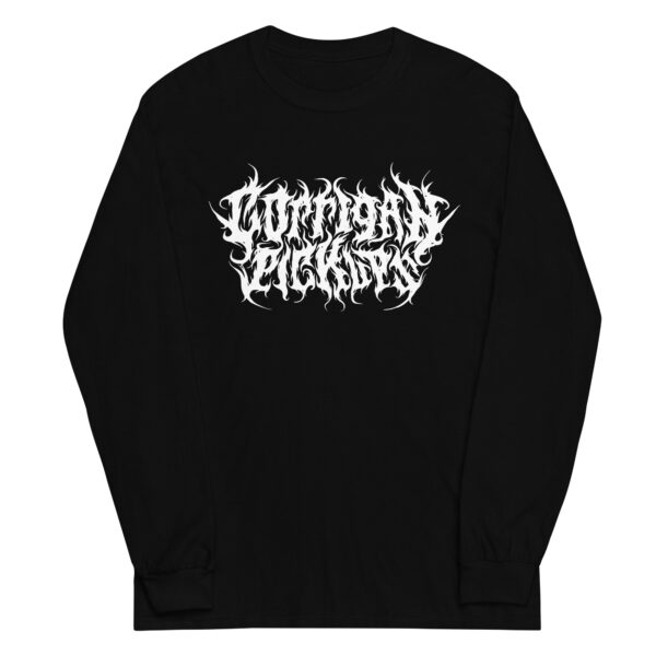 mens-long-sleeve-shirt-black-front-6927152fe7e27.jpg Corrigan Pickups Death Metal Long Sleeve
