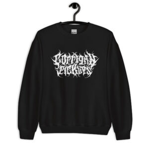 unisex-crew-neck-sweatshirt-black-front-69271677b69d2.jpg Corrigan Pickups Crew Nck Sweater, Death Metal