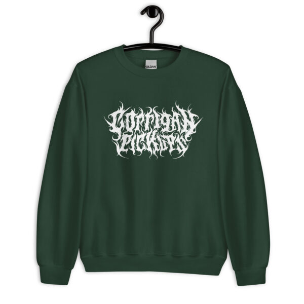 unisex-crew-neck-sweatshirt-forest-green-front-69271677b7b99.jpg Corrigan Pickups Crew Nck Sweater, Death Metal