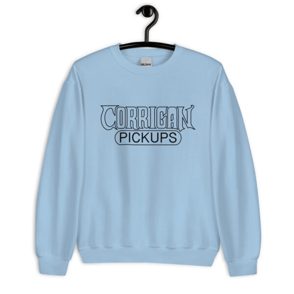 unisex-crew-neck-sweatshirt-light-blue-front-692718a524a4d.jpg Corrigan Pickups Crew Neck Sweater, Classic Logo